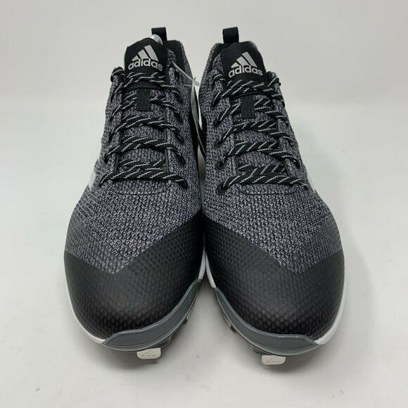 Adidas PowerAlley 5 Metal Baseball Cleats Men\'s size 13 Black Grey‎ AC8386 main image 4